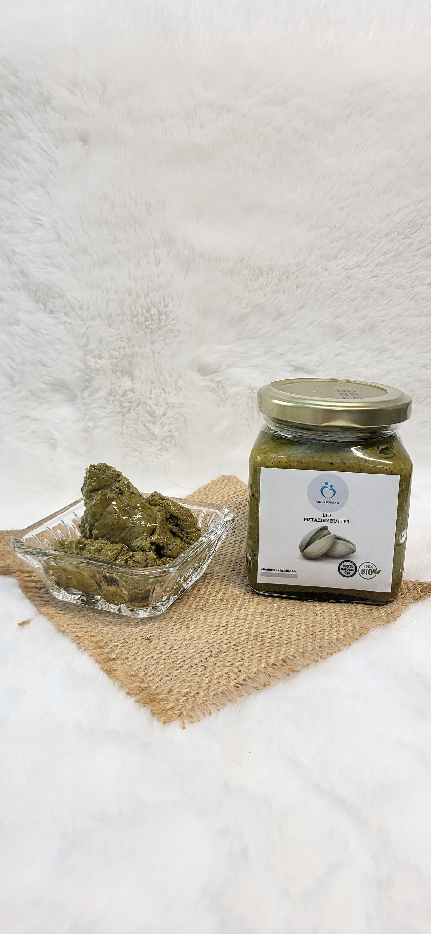 Bio-Pistazienbutter – 100 % naturbelassen – purer Pistaziengeschmack ohne Zusätze 250g / Bio -Mandel Butter 250g