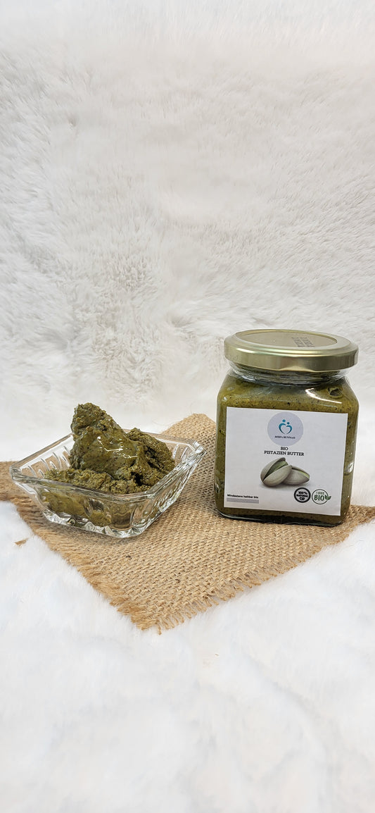 Bio-Pistazienbutter – 100 % naturbelassen – purer Pistaziengeschmack ohne Zusätze 250g